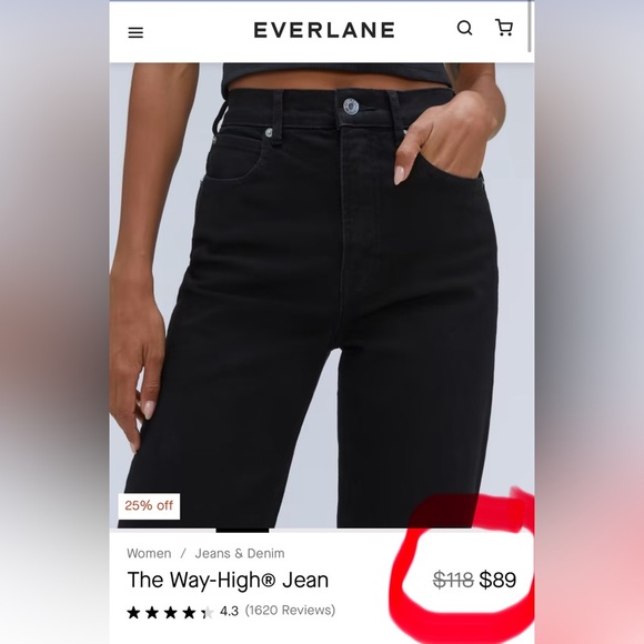 EVERLANE Womens The Way-High® Jean | Color: Coal | NEW/ NWT!! 🖤👖 - Picture 10 of 13